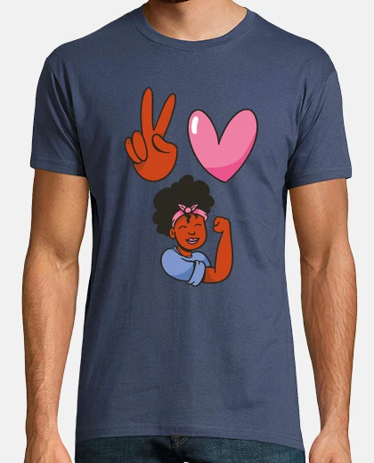 Tee-shirt femme africaine engagée paix amour