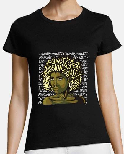 Tee-shirt femme africaine qui défend sa dignité, dessin d artiste rare,  féminisme black, 