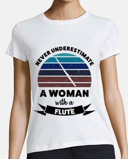 Tee-shirt femme avec flûte musique drôle cadeau m