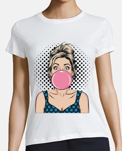 Tee-shirt femme bulle de chewing gum fun funny