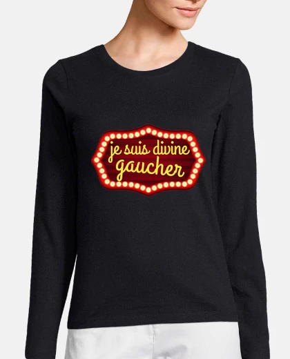 Tee-shirt femme, divin gaucher