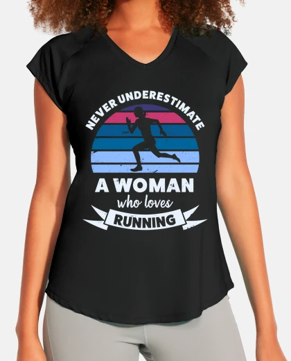 Tee-shirt femme qui love courir cadeau drôle de m