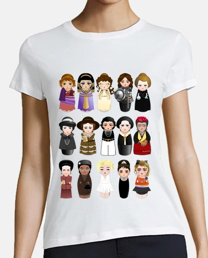 Tee-shirt femmes kokeshis dans l39histoire 20
