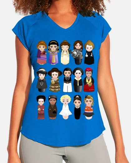 Tee-shirt femmes kokeshis dans l39histoire 20