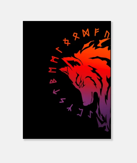 Stampa fenrir vichingo