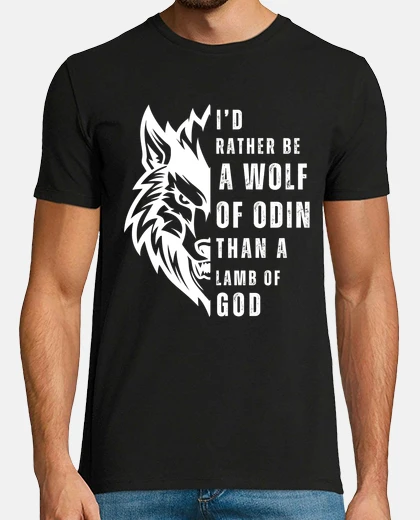 T-shirt Fenrir wolf gift Rather a wolf of odin
