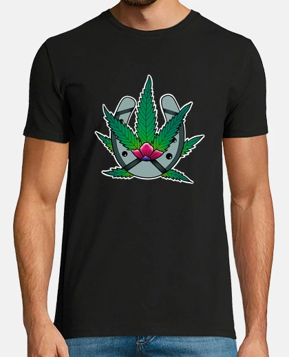 Tee-shirt Fer à cheval cannabis old school tattoo