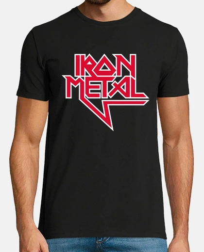 Tee-shirt fer métallique (blanc rouge)
