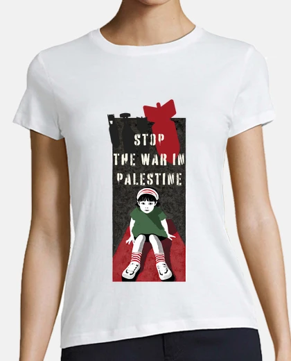 T-shirt fermare la guerra in les  piccola ragaz