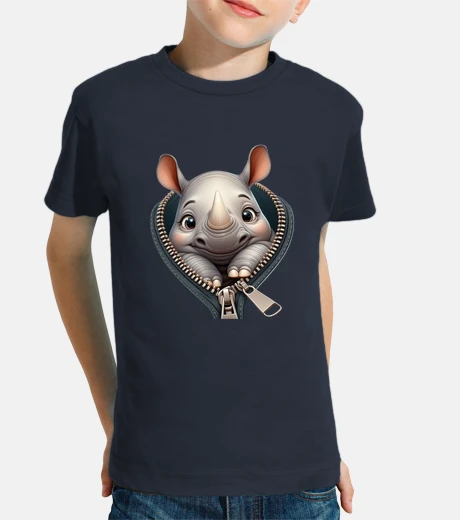 Vêtements fermeture eclair drole rhinoceros