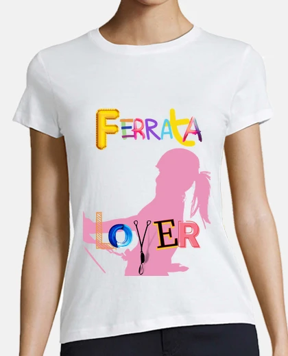 Tee-shirt ferrata femme, manches courtes, blanc, coton bio