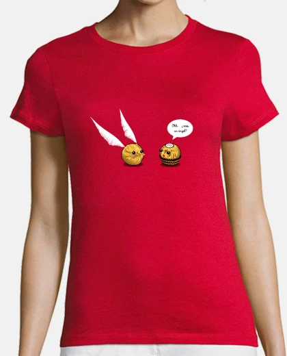 Playera Ferrero meets Snitch Mujer, manga corta, roja, calidad premium
