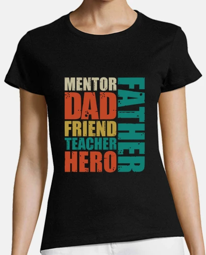 T-shirt festa del papà, papà mio eroe, vintage