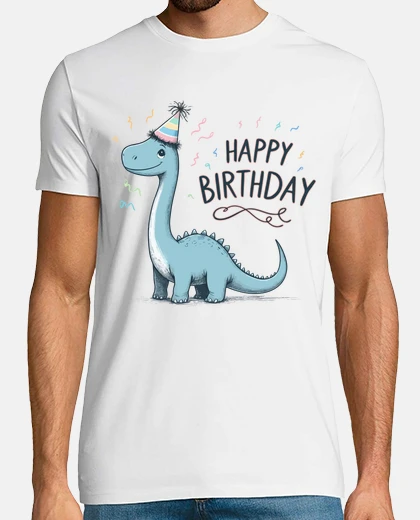 Tee-shirt fête de dinosaures joyeux anniversaire 