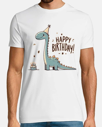 Tee-shirt fête de dinosaures joyeux anniversaire 