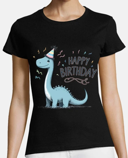 Tee-shirt fête de dinosaures joyeux anniversaire 