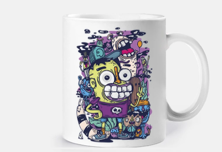 Mug fête de griffonnage