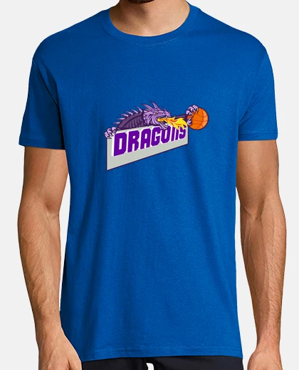 Tee-shirt feu de dragon de la tête d'embrayage basket re