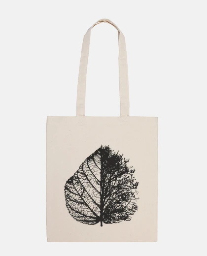 Sac feuille d arbre squelette tilleul svt sac ecologie livres fourre-tout 