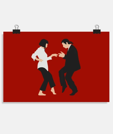 Póster ficción pulp - danza
