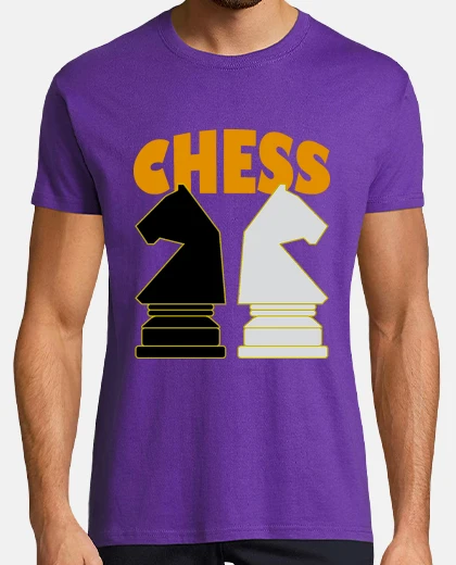 Camiseta fichas ajedrez caballos
