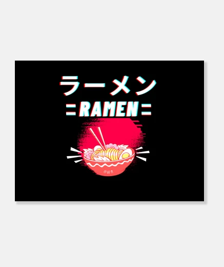 Lienzo fideos de anime y ramen