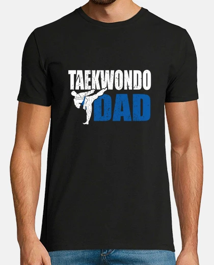 Tee-shirt fier papa d&#39;une idée cadeau père combattant de taekwondo