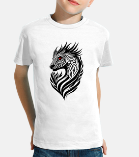 Fiery Dragon Tribal Artwork with a Red