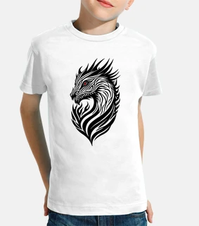 Fiery Dragon Tribal Artwork with a Red