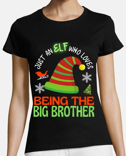 Camiseta fiesta de navidad elfo hermano mayor