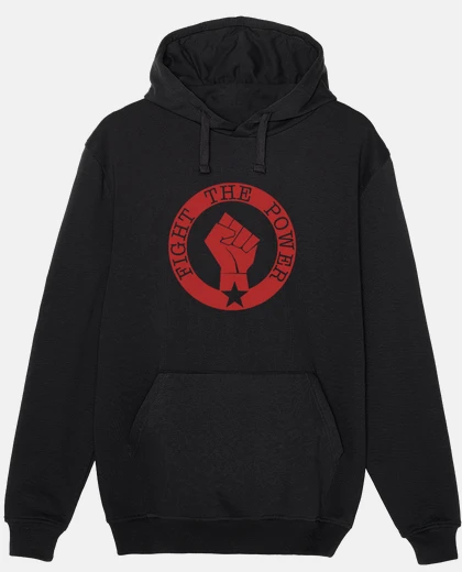 Hoodie fight the power red
