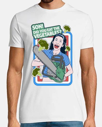 T-shirt figlio, hai finito le verdure?
