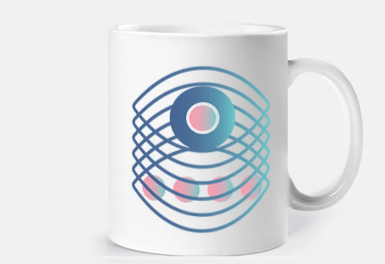 Taza figura geométrica abstracta, esotérico, vaso, personalizable