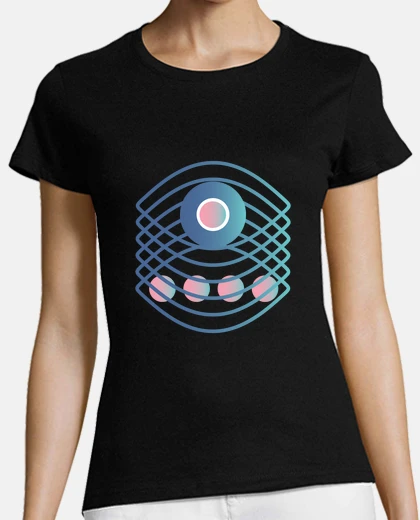 T-shirt figura geometrica astratta, esoterico, logo moda,