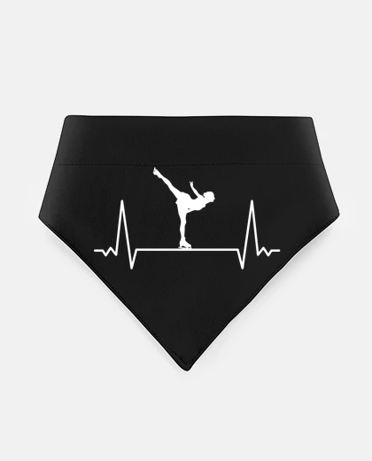 Mascotas figure skater on ice skating suit supporter electrocardiogram