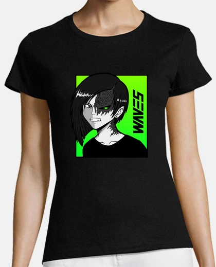Tee-shirt fille anime symbiote - vert
