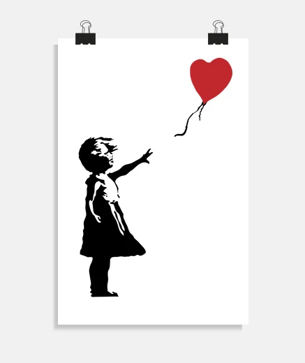 Poster fille avec b all oon