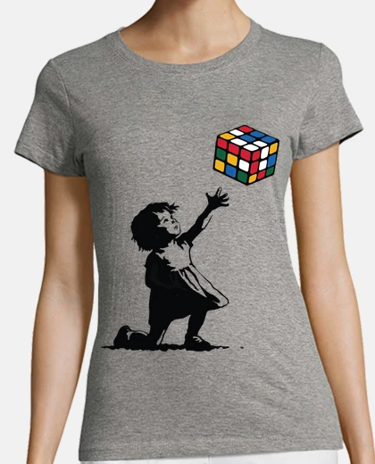 Tee-shirt fille avec rubik cube