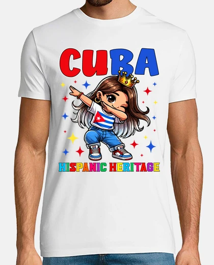 Tee-shirt fille cubaine dabbing enfant d39origine