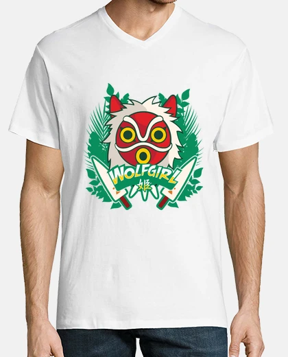 Tee-shirt fille de loup - princesse mononoke