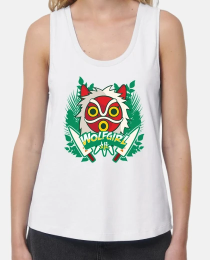 Tee-shirt fille de loup - princesse mononoke