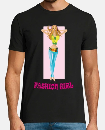 Tee-shirt fille f ash ion girl