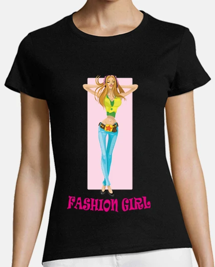 Tee-shirt fille f ash ion girl