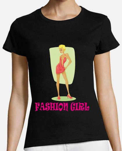 Tee-shirt fille f ash ion girl
