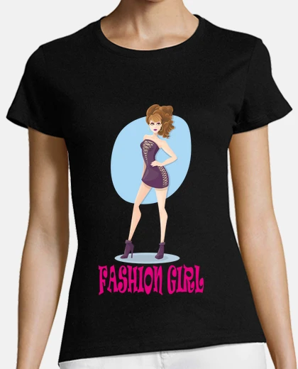 Tee-shirt fille f ash ion girl