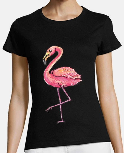 Tee-shirt fille flamant rose