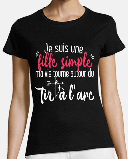 Tee-shirt Fille Tir Arc Sport Flèche Humour
