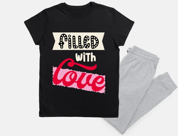 Pyjama filled with love v day gift love
