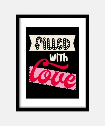 Framed filled with love v day gift love