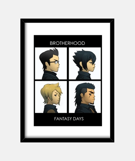 Framed final fantasy xv - boy band - video game